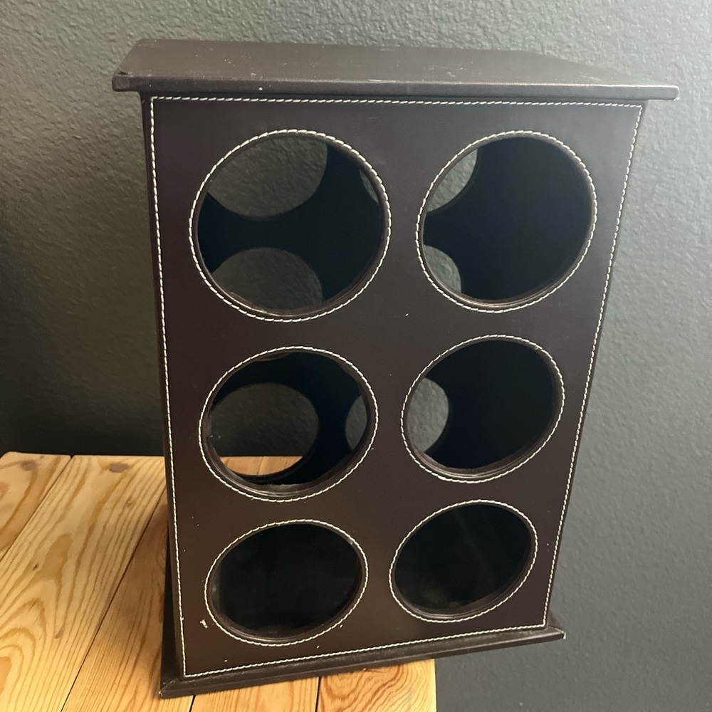 Brown wine rack wine holder